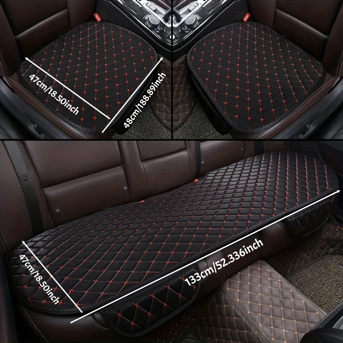 Car Seat Cushion Set Breathable Seat Protector Pad 3 Pcs alternate view