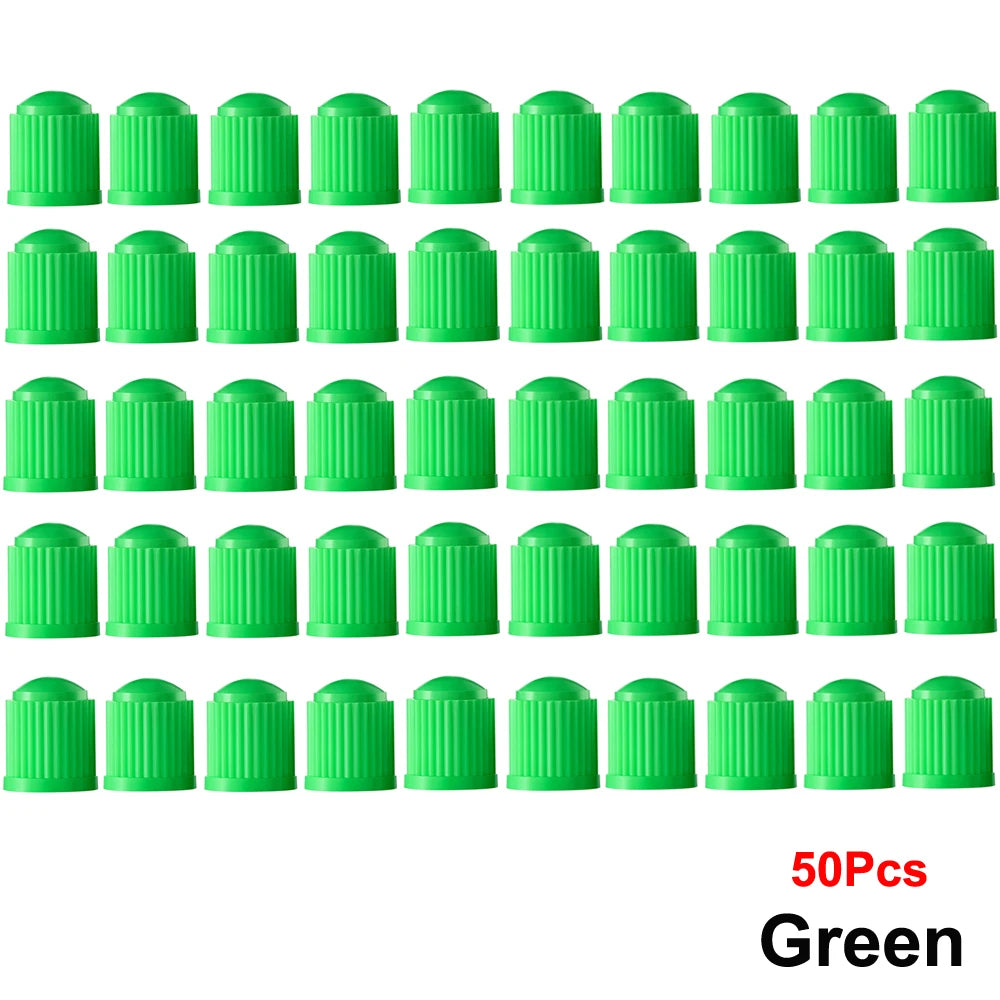 AUTCOAT Tire Stem Valve Caps | Universal Plastic Valve Covers for Cars, Trucks, Bikes close-up view