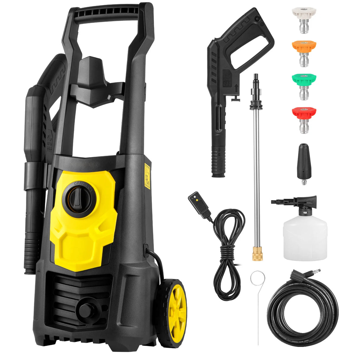 VEVOR 1500W High Pressure Car Washer 2000 PSI Electrical Portable Car Washing Machine Auto Wash Washers Spray Gun for Home Use