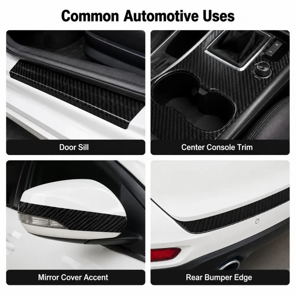 1m-10m 3D Carbon Fiber Anti Collision Film Car Door Edge Guards Door Sill Protector W lifestyle view