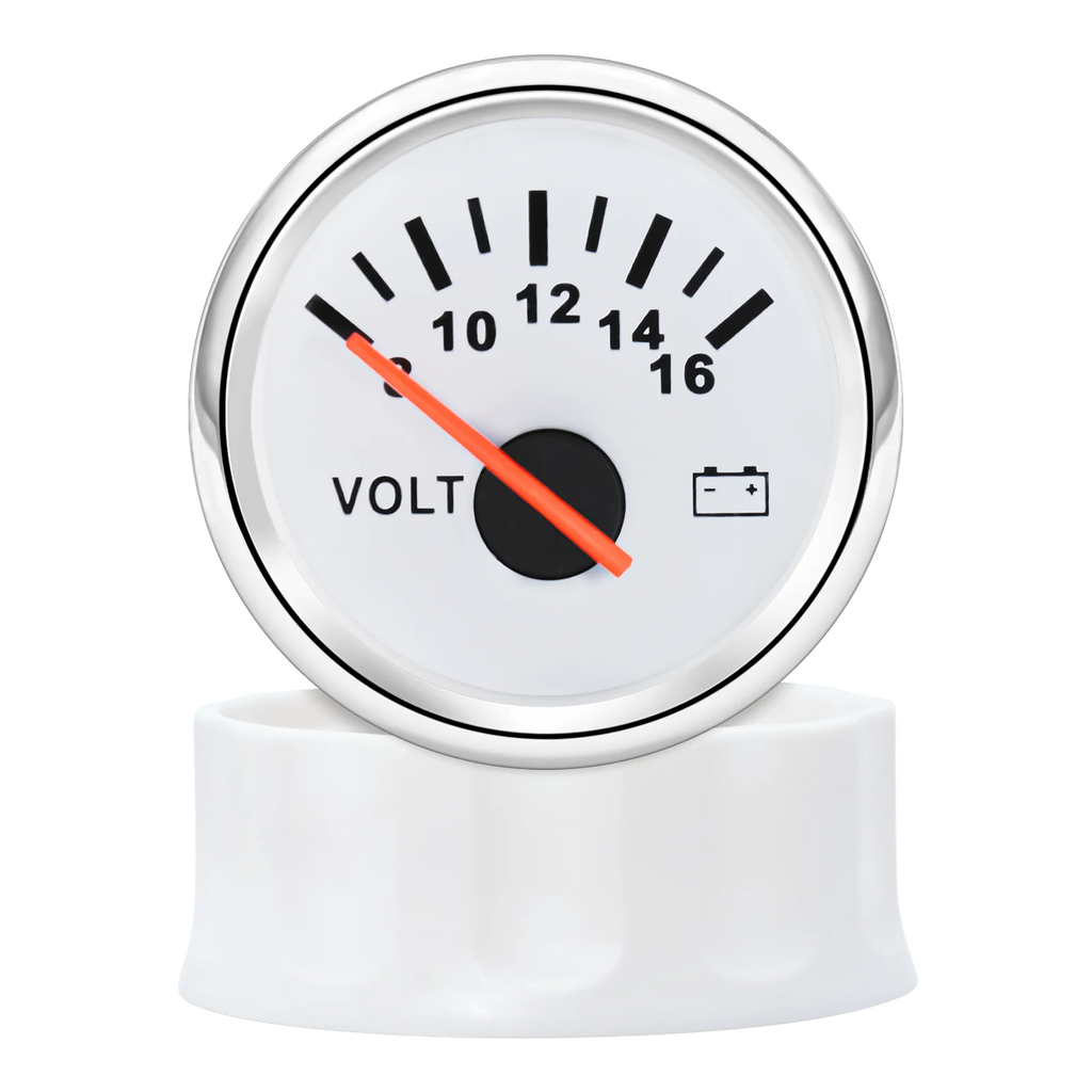 AD Universal 52mm volt meter Marine Auto Voltmeter 8-16V Waterproof Gauge For Motorcycle Car Boat Automobile With Red Backlight