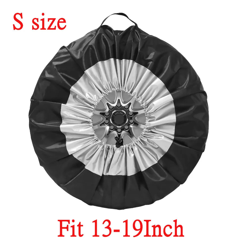 Spare Tire Storage Bag | Waterproof Tire Cover for SUV Car 13-19 19-23 Inch close-up view