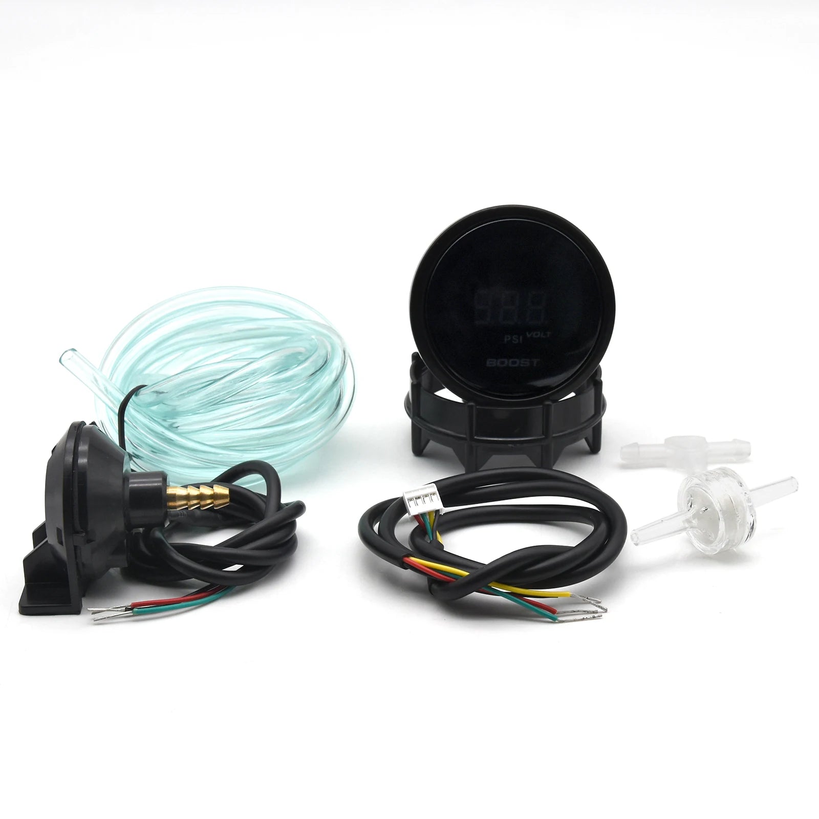 52MM Digital Car Gauge Set with 20 LED Display | Water Temp Oil Pressure Voltmeter additional angle