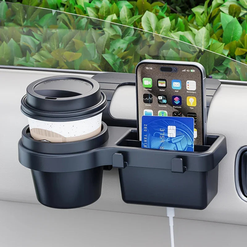 Car Organizer Box with Cup Holder and Phone Slot lifestyle view