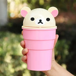 Cute Bear Car Trash Can Cup, ABS, Pink or Yellow alternate view