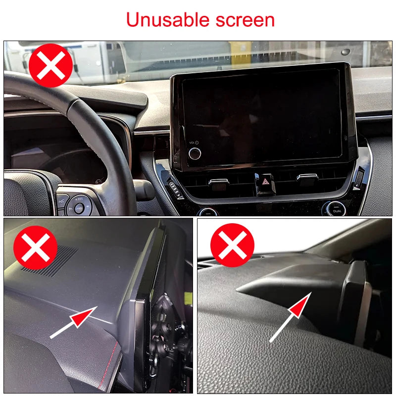 Car Mobile Phone Holder For Toyota Corolla 2019-2023 8-inch Screen Fix Special Bracket Gravity GPS Cell Phone Holder