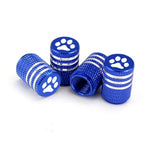 DSYCAR 4Pcs Bear's Paw Tire Stem Valve Caps | Aluminum Alloy Dustproof Car Tire Valve lifestyle view