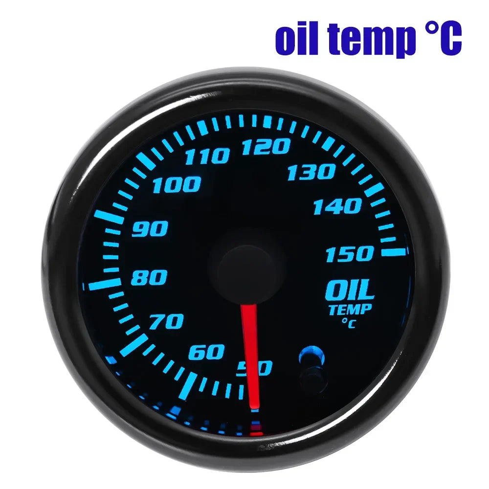 12V 52mm 7 Colors Backlight Digital Car Gauge Boost Psi Water Temp Oil Temp Oil Pressure Voltmeter Fuel Press Tachometer Meter