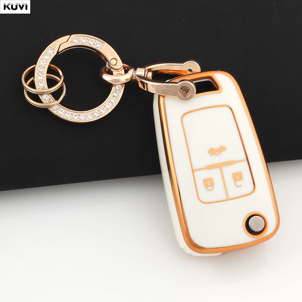 TPU Car Flip Key Case Cover Shell For Chevrolet Cruze Aveo Trax Sail Malibu Captiva O alternate view