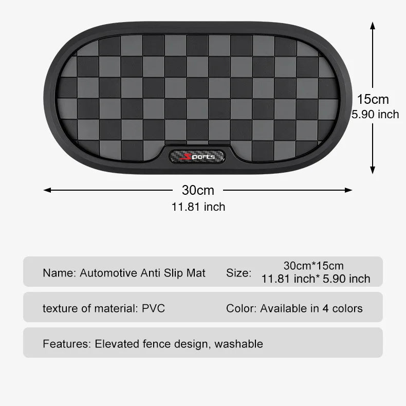 Car Anti-slip Mat Multifunctional Storage Mat Heat-resistant for Securing The Central Console and Dashboard