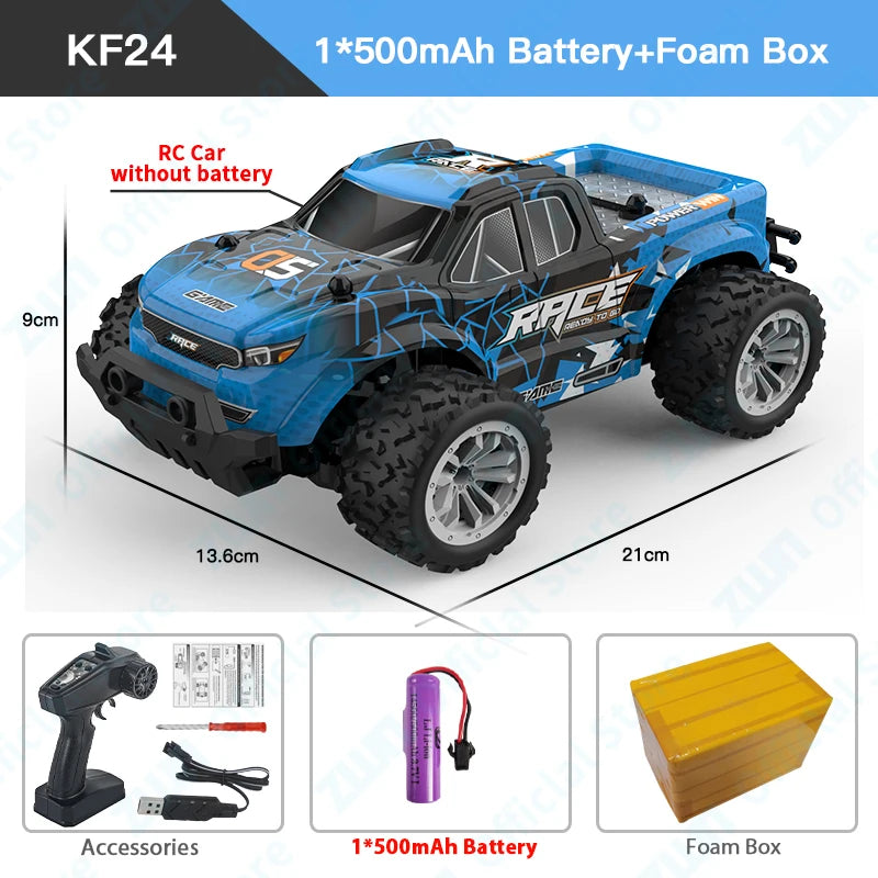 ZWN 1:16/1:20 2.4G Model RC Car With LED Light 2WD Off-road Remote Control Climbing Vehi detail view