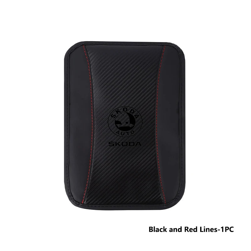 For Skoda Car Armrest Mat Center Console Arm Rest Protection Cushion Kamiq Karoq Octavia 2 3 Rapid Scala Kami Fabia VII VRS