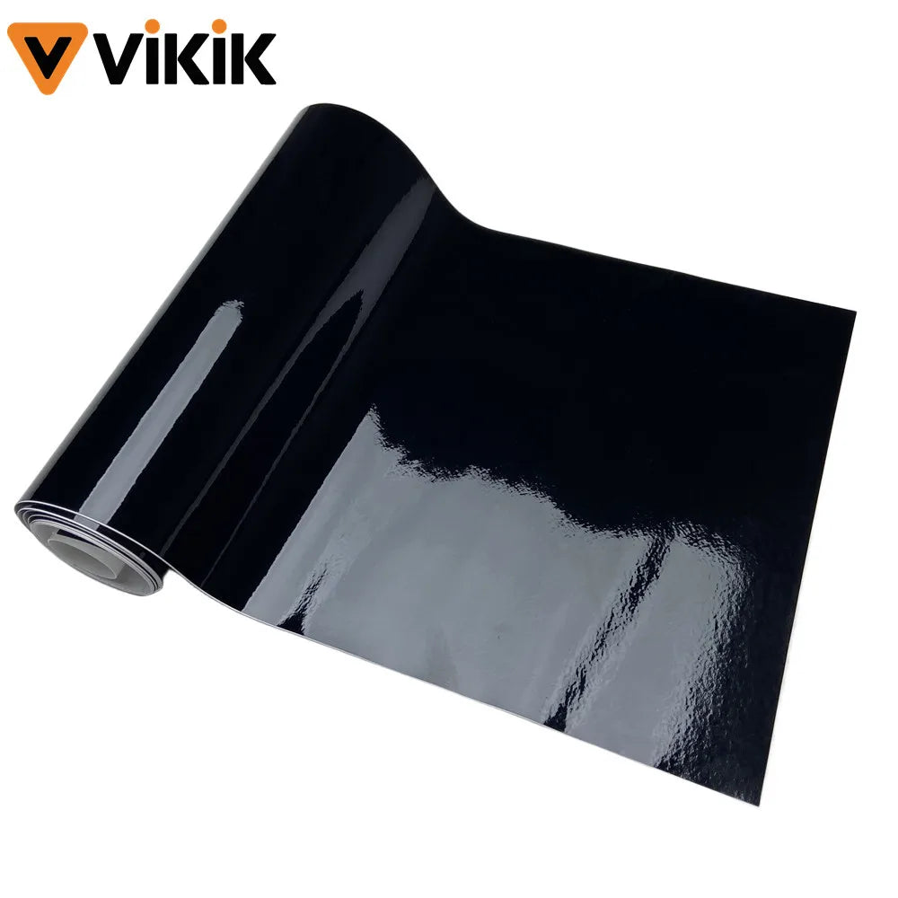 Black Glossy Matte Mesh Car Sun Visor Strip Waterproof Front Windshield Sunshade Banne close-up view
