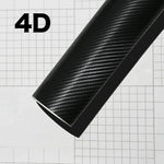 1-6m Carbon Fiber Car Body Vinyl Wrap Matte Accessories Glossy Black Sticker 3D 4D additional angle