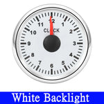 52mm Waterproof Clock Gauge 0-12 Hours | Red Blue White Backlight Hourmeter for Car Tr close-up view