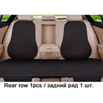 Flax Car Seat Cushion Pad Thick Fiber Filled Seat Cover detail view