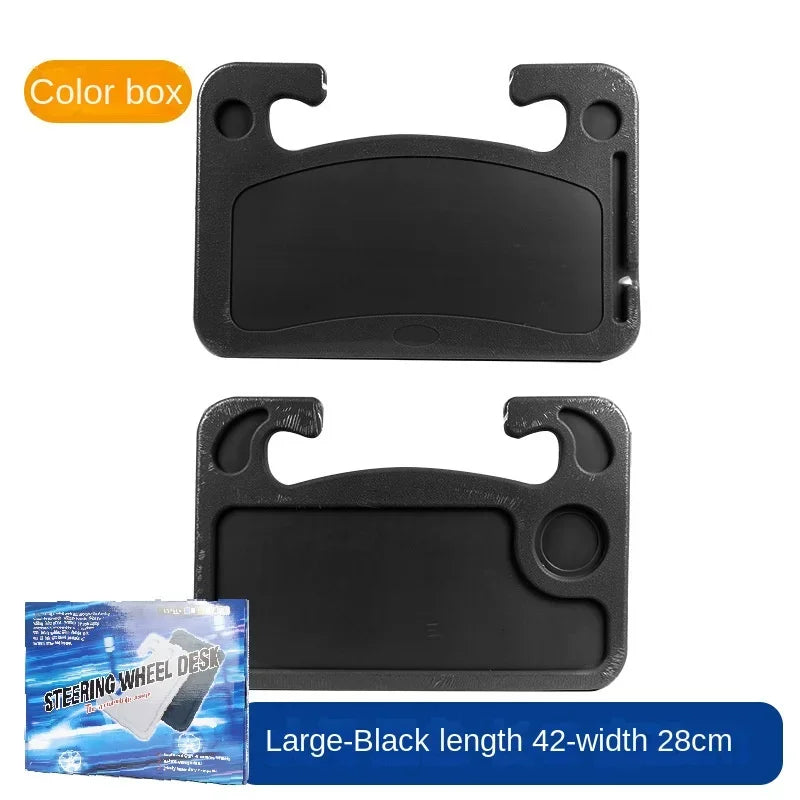 Car Steering Wheel Dining Table Auto Multi-functional Dinner Plate Drink Holder Writing detail view
