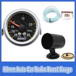 -30~30 PSI Auto Car Turbo Boost Gauge with Sensor and Pod Holder | 52mm Gauge for Gasoline Cars