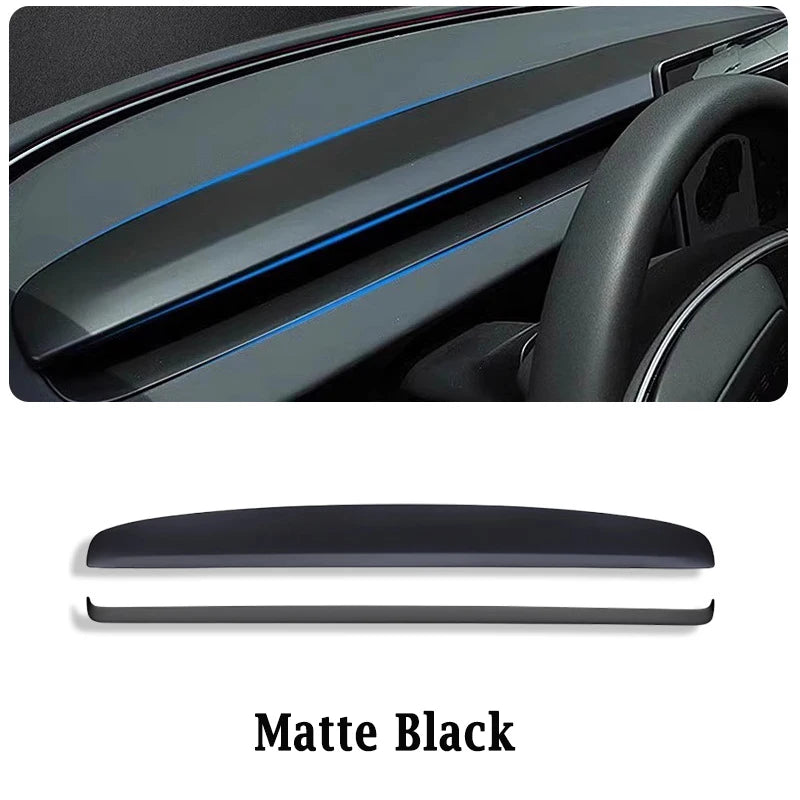 Front Center Console Dashboard Cover Inner Panel Decorative Trim For Tesla Model 3 Hig close-up view