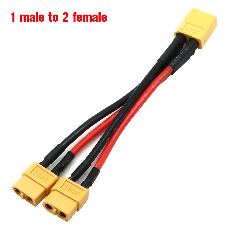 XT60 Parallel Battery Connector Y Splitter 14AWG Silicone Wire alternate view