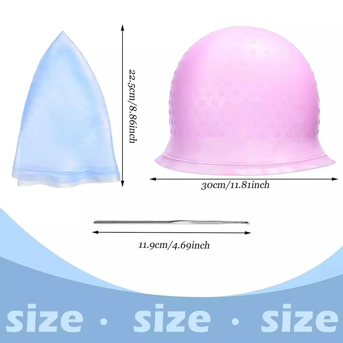 Silicone Cap for Scratches Hair Painting Hat for Scratches Silicone Meches Hair Color alternate view