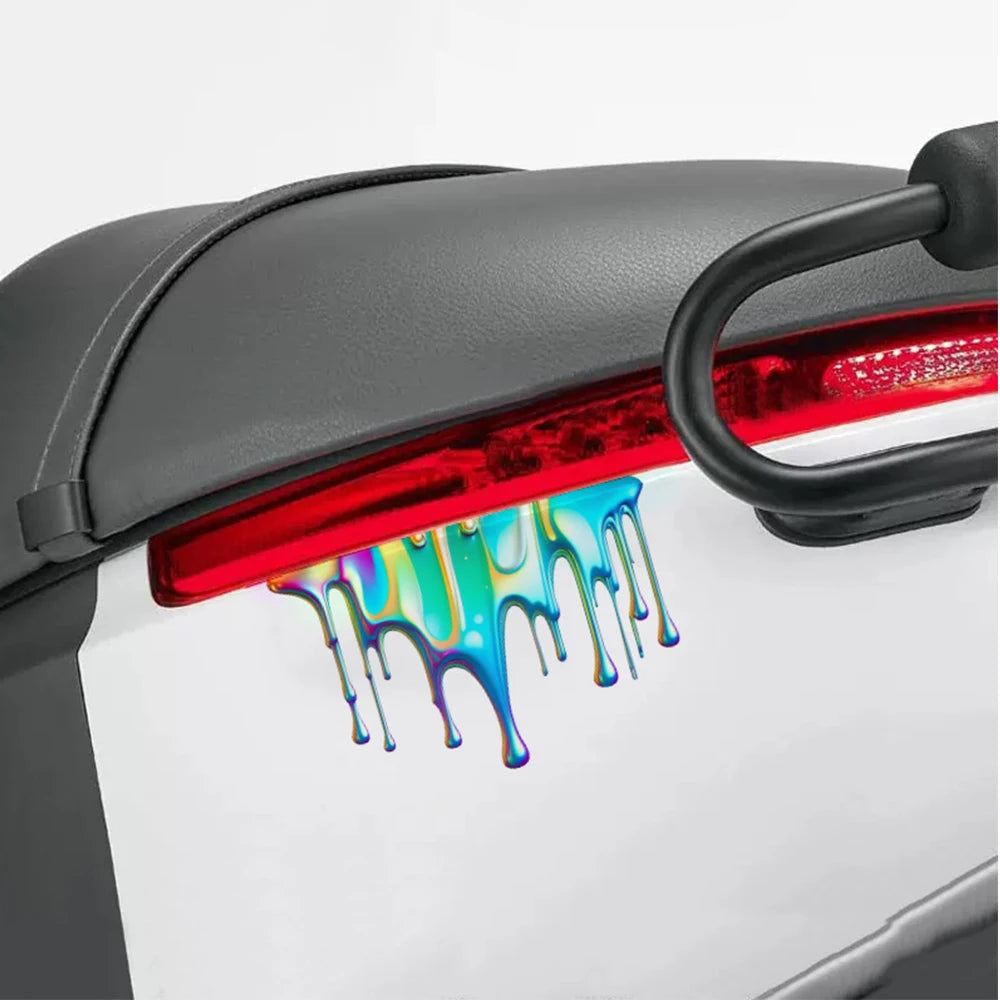 Car Interior Stickers with Dopamine Coloured Fluid Paint Vinyl Reflective | Car Decal alternate view