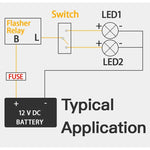 12V Speed Adjustable 2 Pin LED Electronic Flasher Relay for Motorcycle Turn Signal Direc detail view