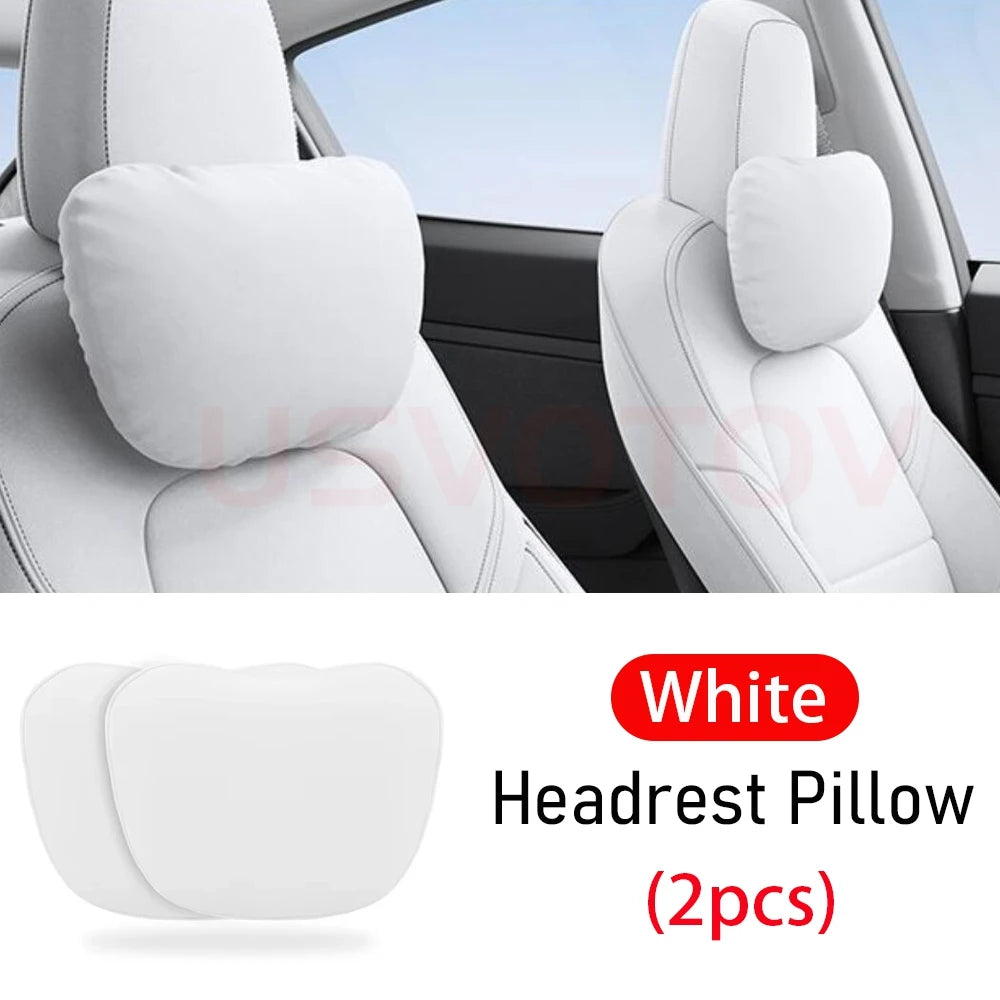 USVOTOV Uniquely Designed Headrest Pillow for Tesla Model 3 Y S X Neck Pillow Soft Car N detail view