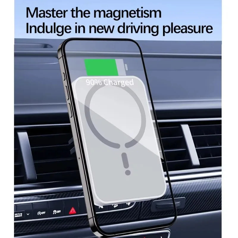 100W Magnetic Wireless Car Charger Air Outlet Phone Holder for iPhone 16 15 14 13 12 alternate view