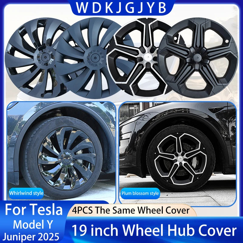 19 Inch Hub Cap Set for Tesla Model Y Juniper 2025+ | 4PCS Wheel Cover