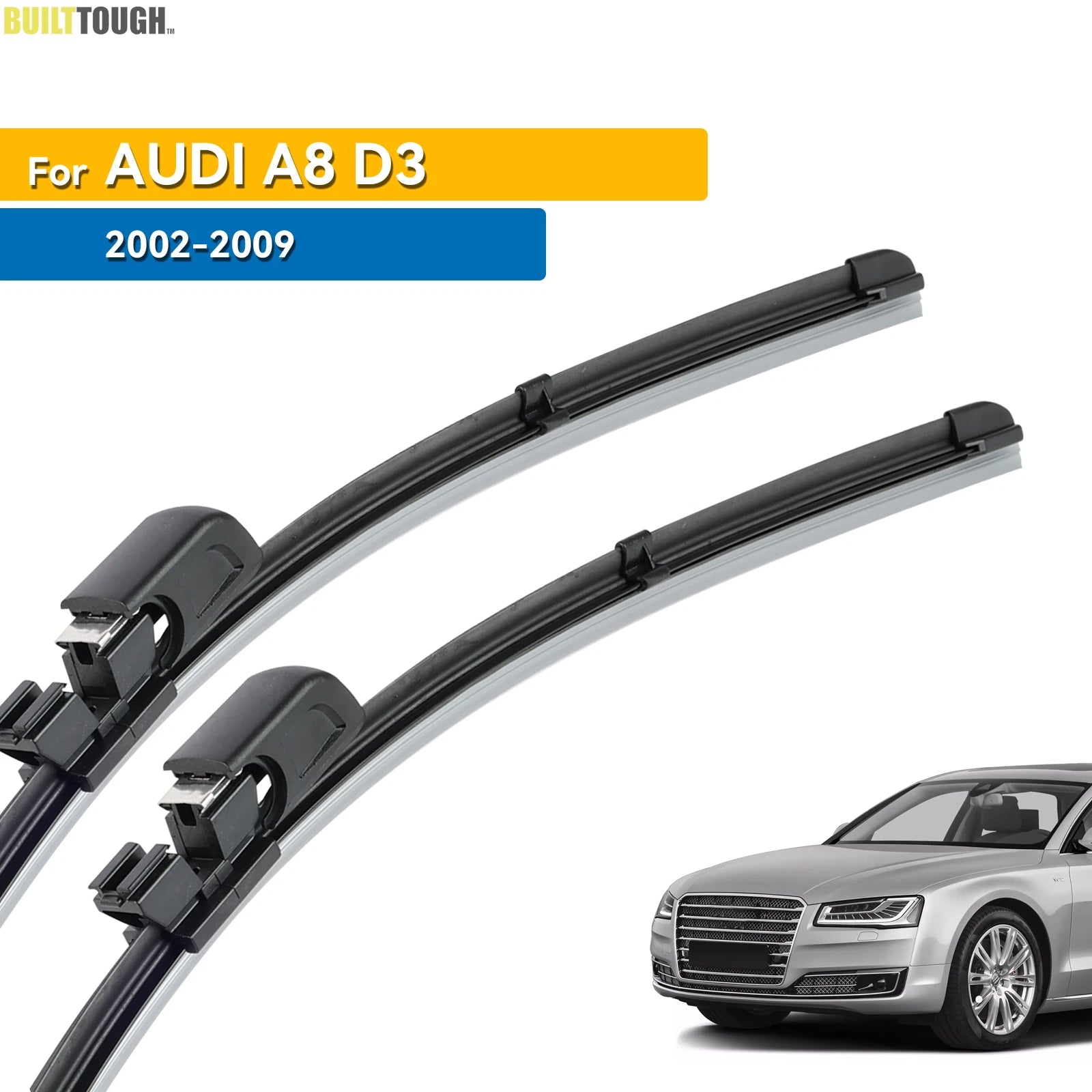 Audi A8 D3 Wiper Blades 2002-2009 | 24"+23" Front Windshield Replacement Set