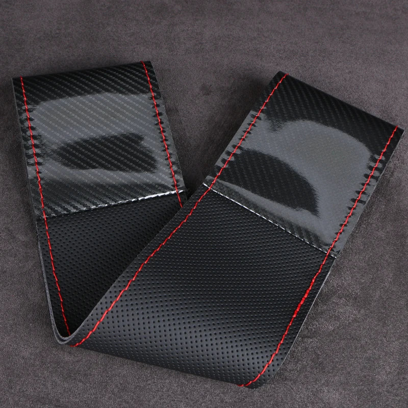 2025 Carbon Fiber Steering Wheel Cover 38cm Universal alternate view