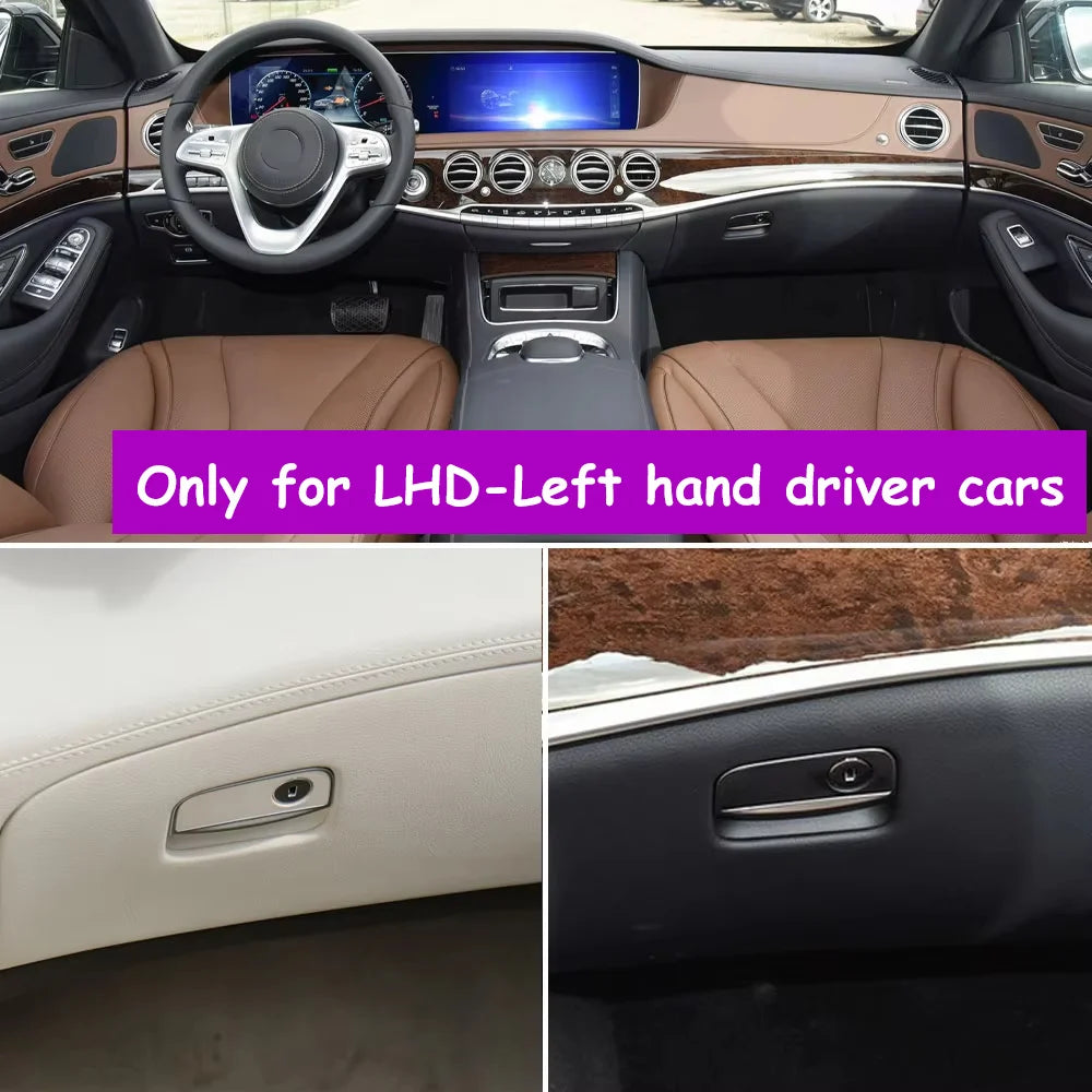 W222 X222 Car Front Passenger Side Glove Box Lock Latch Handle Switch Cover Lid Gri additional angle