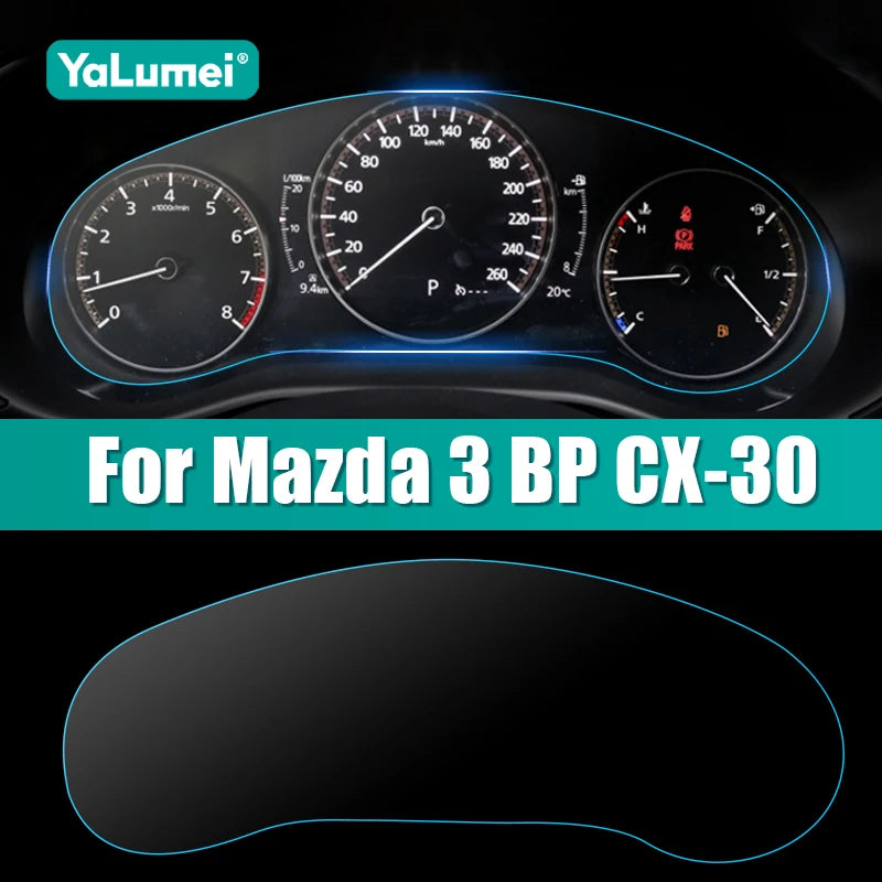 For Mazda 3 BP CX-30 CX30 2019 2020 2021 2022 2023 2024 2025 Car Dashboard Film Instrument Panel Display TPU Film Accessories