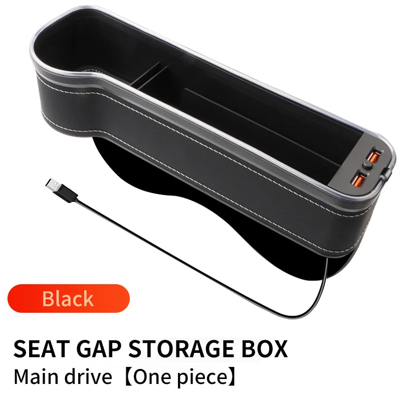 Car Seat Gap Filler Cup Holder with LED and USB Charger