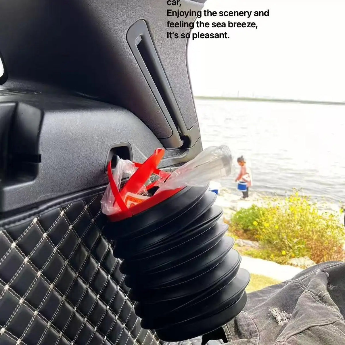 Foldable Car Trash Can Camping Storage Box Portable Fishing Bucket