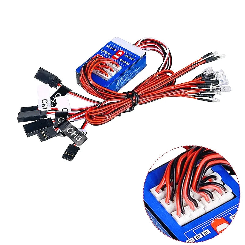Tamiya RC Car LED Light Group 12 LED Turn Signal Linkage detail view