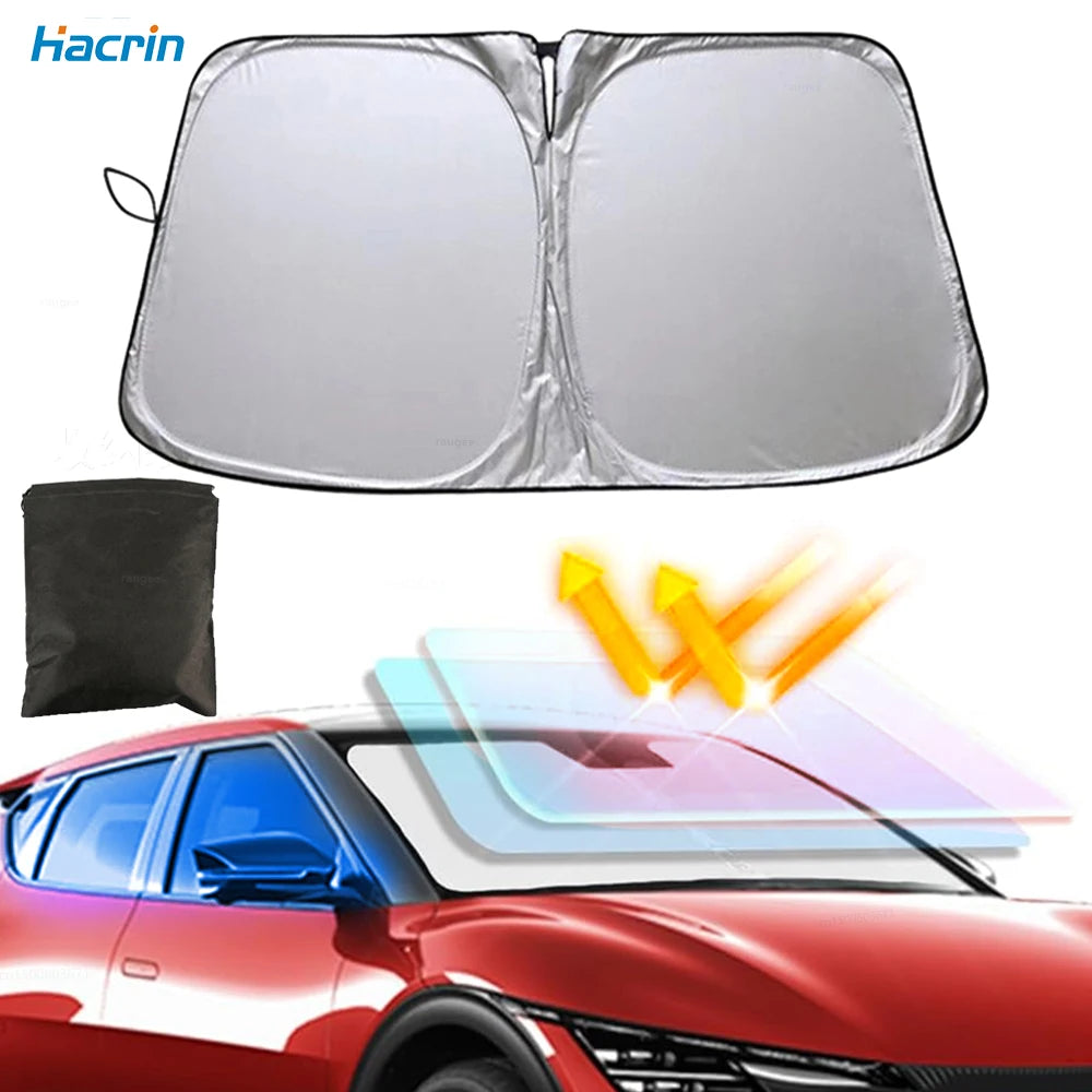 Car Windshield Sunshade Front Parasol | UV Protector Folding Sun Cover