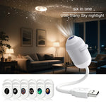 Explosive USB Starry Sky Projection Light for Car Interior, Home, Bedroom, Nightlight, close-up view