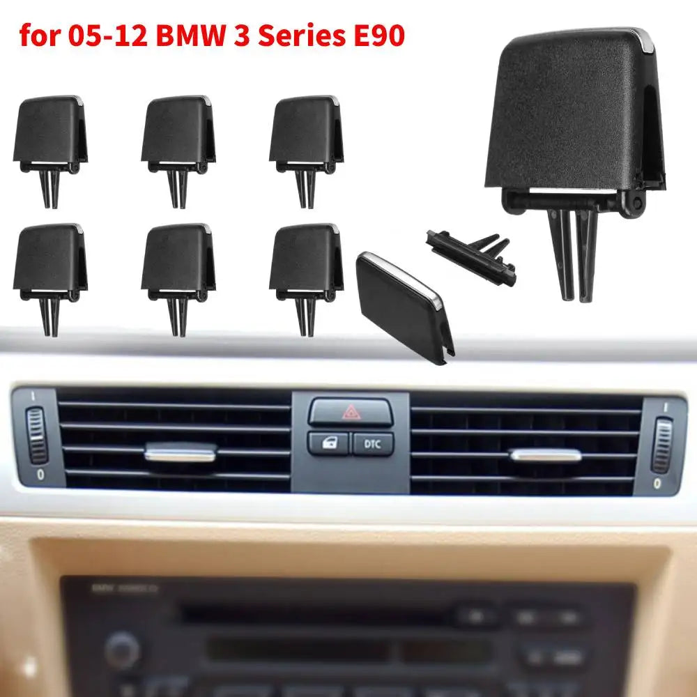 Front Rear A/C Vent Grille Slider Clip Car Air Conditioning Adjust Slider A/C Outlet Tab Clip Repair Kits for 05-12 3 Series E90