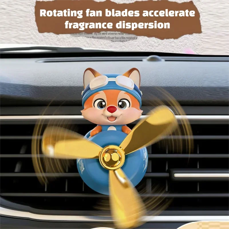 Pilot Bear Car Air Freshener | Vent Clip Aroma Diffuser close-up view
