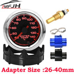 52mm Water Temp Gauge 40-140C | 7-Color Racing Gauge Kit with 1/8NPT Sensor