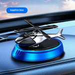 Luxury Solar Powered Aircraft Car Freshener Rotating Dashboard Aromatherapy Perfume Long Lasting Auto Interior Decor Gift