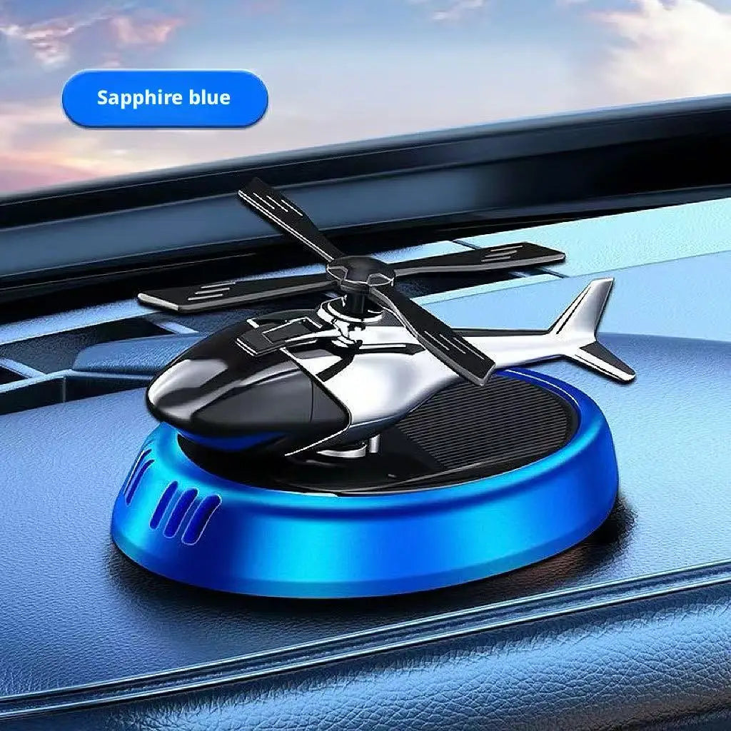 Luxury Solar Powered Aircraft Car Freshener Rotating Dashboard Aromatherapy Perfume Long Lasting Auto Interior Decor Gift