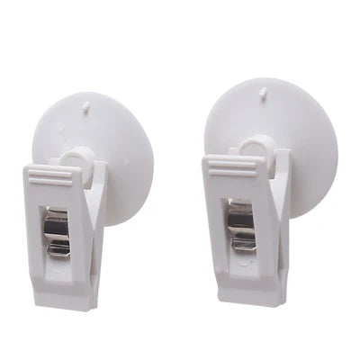1 Pair Car Interior Window Clip Mount Black Suction Cap Clip Plastic Sucker Removable alternate view