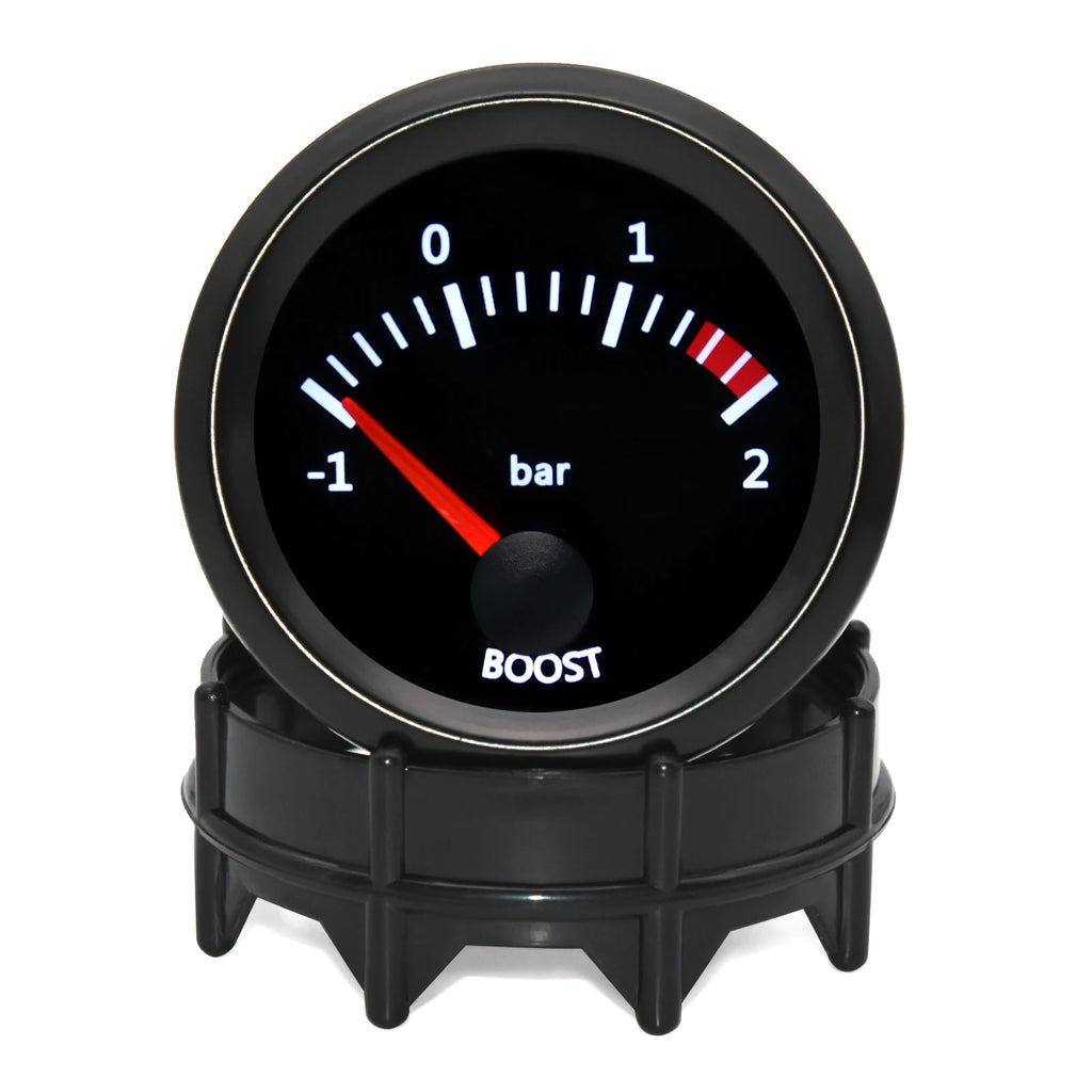Car Gauge Racing Water Temp Oil Temp Air fuel ratio Fuel Volts 52mm 2 Inch With Sensor Red Pointed -1~2 Bar Oil pressure gauge