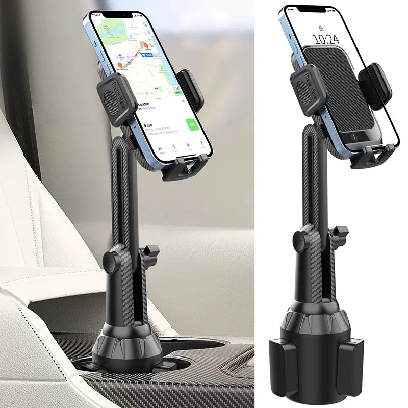 Adjustable Cup Holder Phone Mount | Universal Car Truck Golf Cart Accessory additional angle