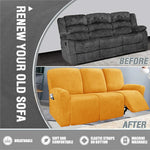 1/2/3 Seater Velvet Stretch Recliner Sofa Cover  Relax Armchair Slipcover Elastic All-inclusive Reclining Sofa Protector