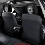 2pcs Portrait Printed Car Headrest Covers | 100% Polyester Universal Fit for Cars, additional angle
