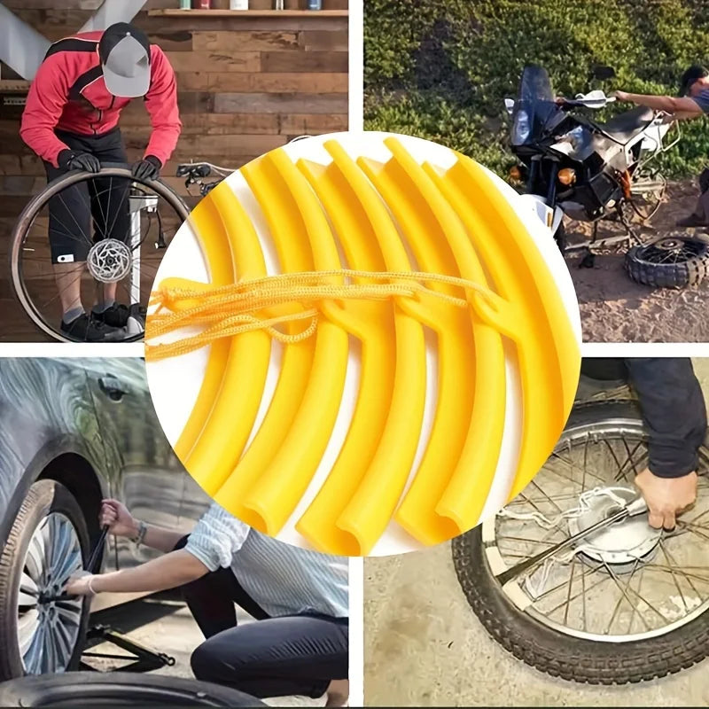4pcs Car Motorcycle Rim Protectors | Flexible Tire Changing Guard Set lifestyle view